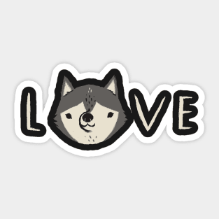 husky love Sticker